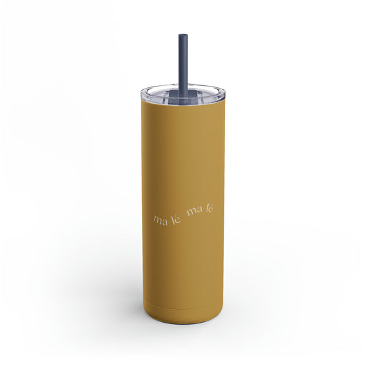 20 oz playful color stainless steel tumbler with a straw