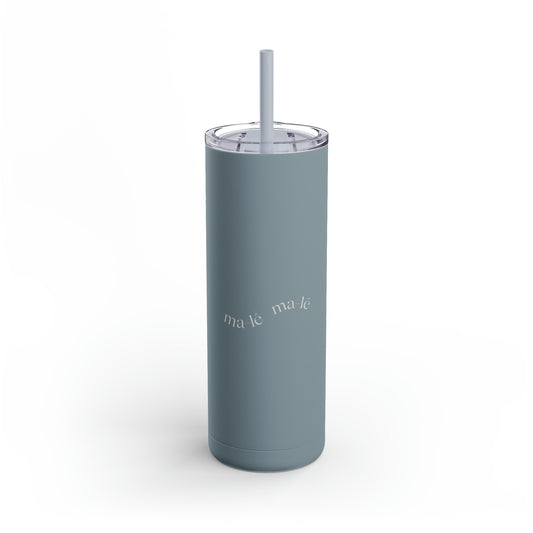 20 oz signature stainless steel tumbler with a straw