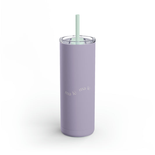 20 oz playful color stainless steel tumbler with a straw