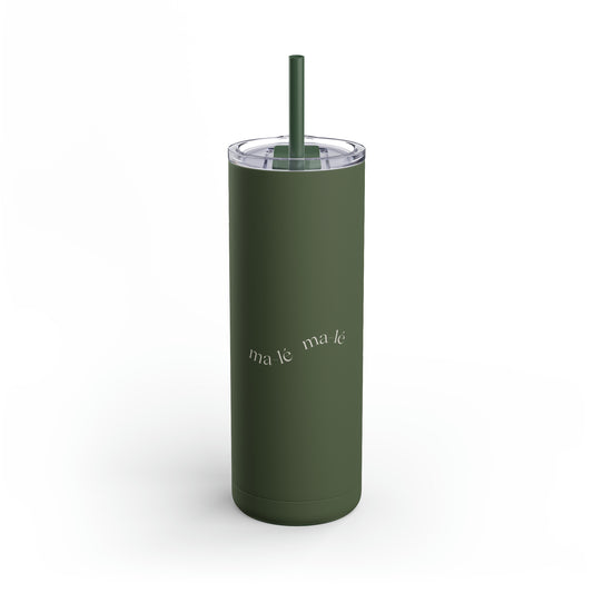 20 oz signature stainless steel tumbler with a straw