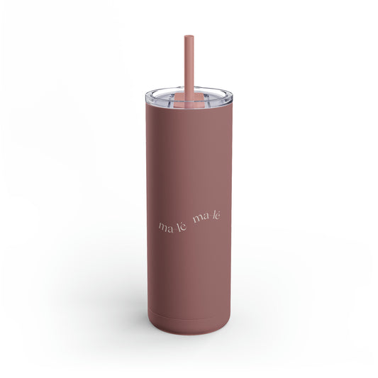 20 oz signature stainless steel tumbler with a straw