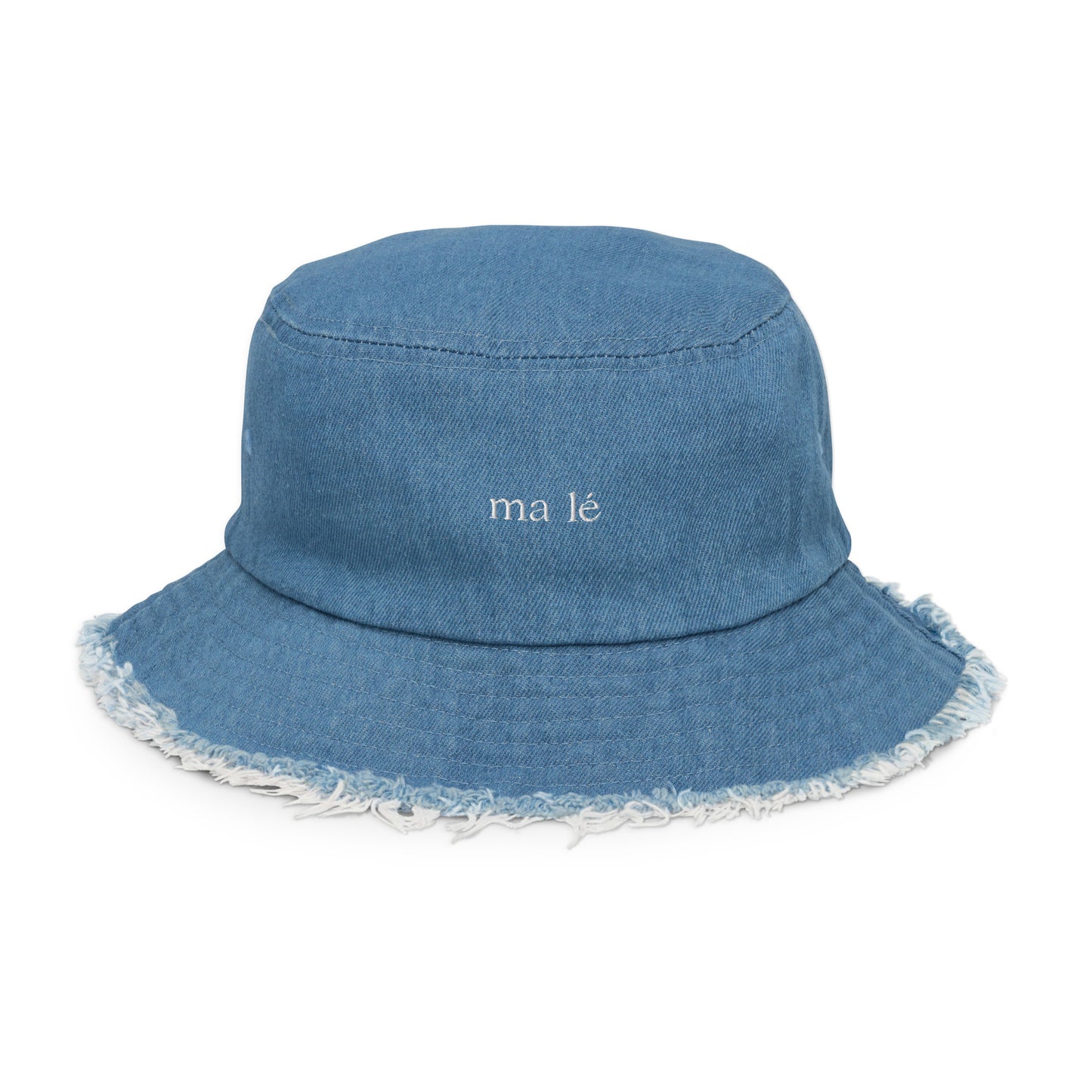 ma-lé distressed denim bucket hat