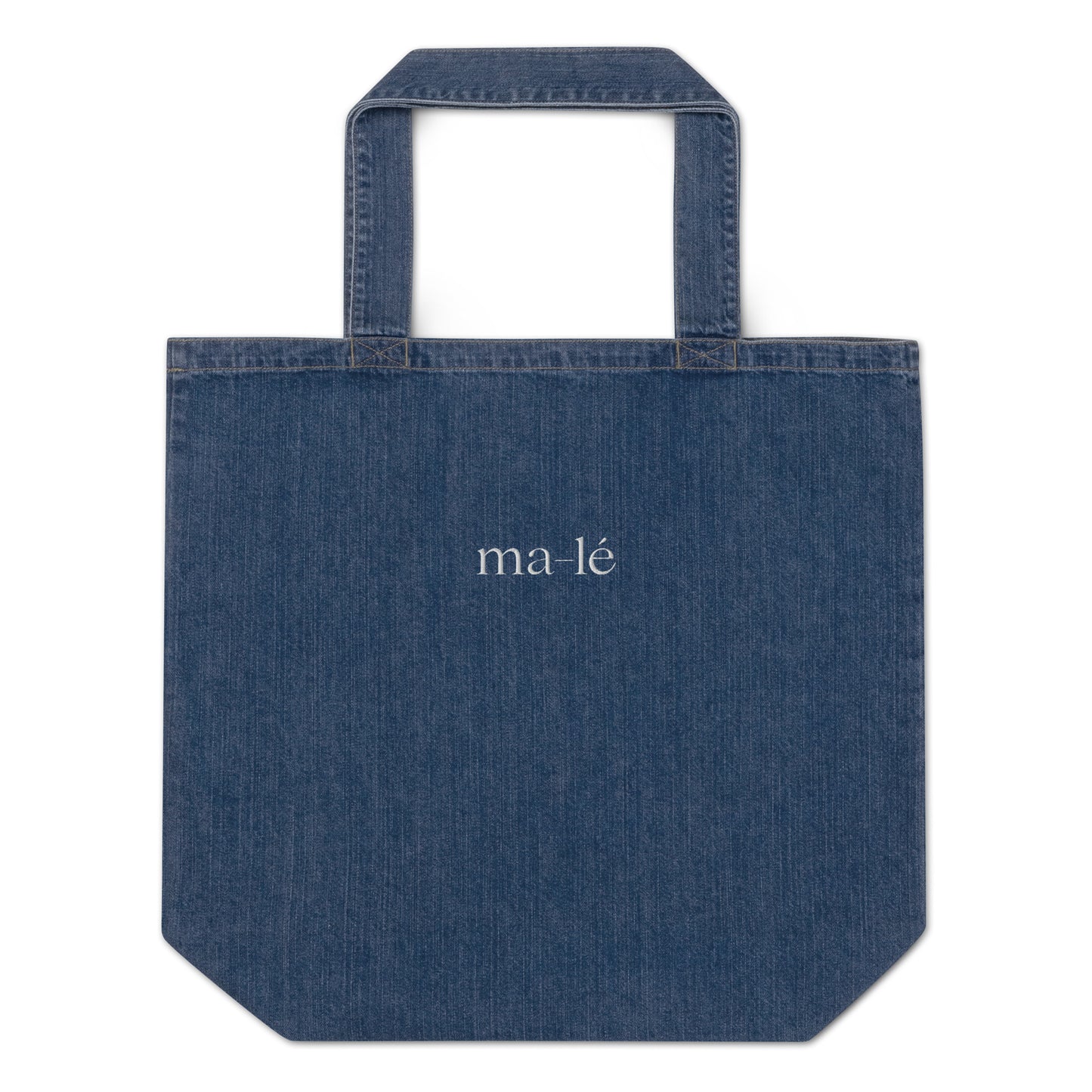 organic cotton denim ma-lé tote bag