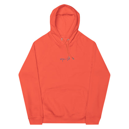 unisex ma-lé handwritten signature organic cotton hoodie