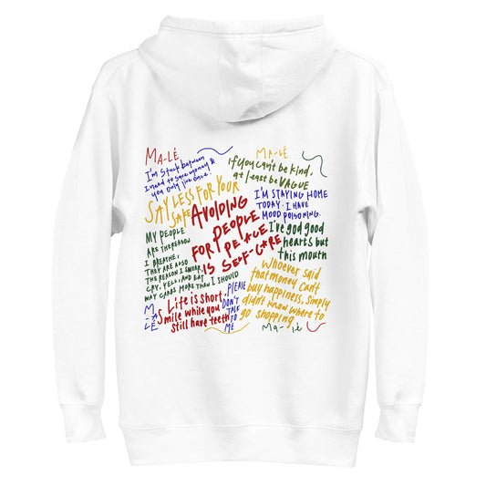 unisex handwritten sweatshirt "random scribbles"