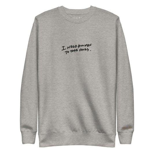 unisex handwritten sweatshirt "foreplay starts by taking the trash out"